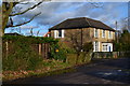 House and lane opposite Bentley Station entrance