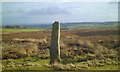 SE1969 : Stone post on Dallow Moor by Gordon Hatton