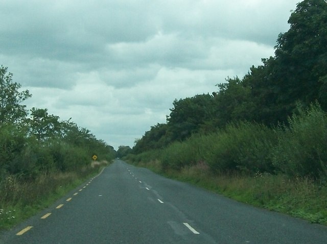 View east along the R457 at Derrymore