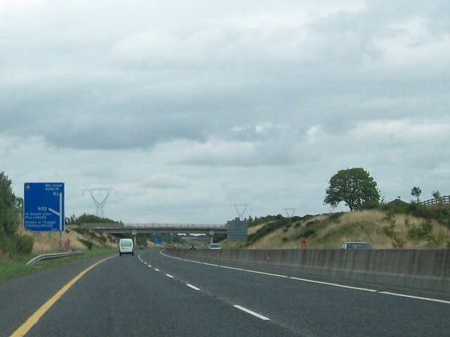 The Daingean Road Bridge over the M6 near Tyrrellspass