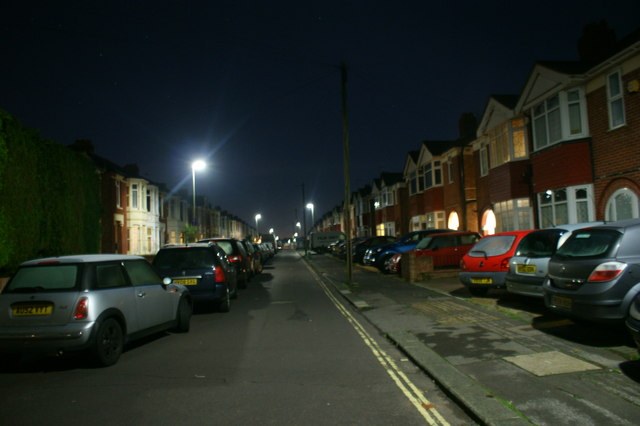Findon Road at night