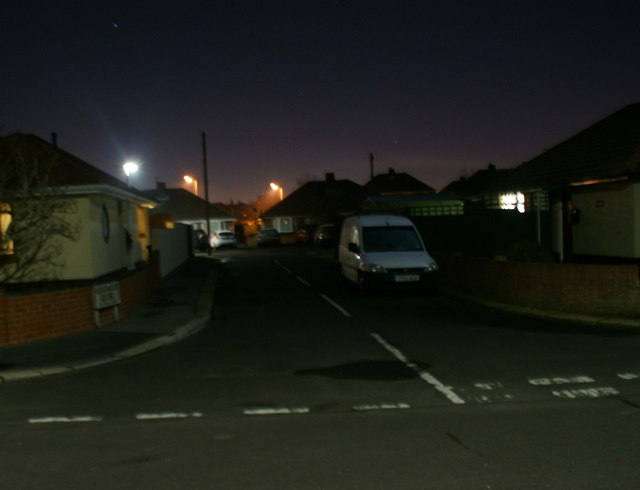 Goodwood Close at night