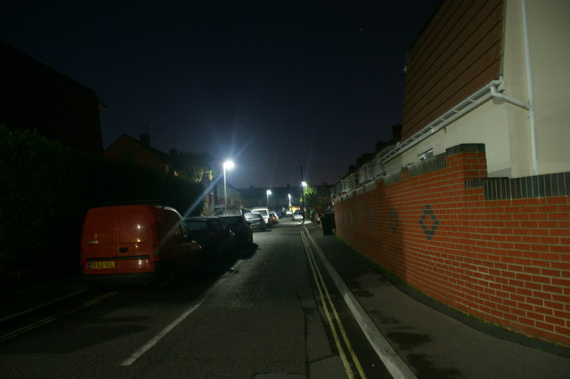 Tewkesbury Avenue at night