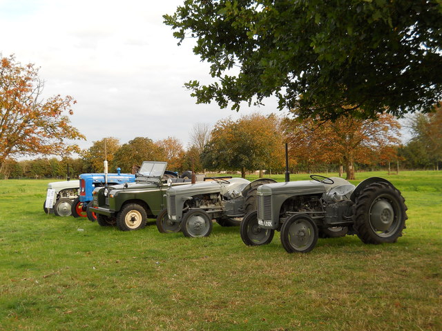 Collection of vintage tractors at Manor Farm, Glinton