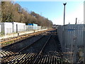 Towards Risca & Pontymister railway station from Lime Kiln level crossing, Risca