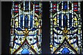 SO3543 : Medieval stained glass windows, Moccas church by Philip Halling