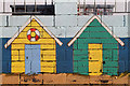 Murals on a wall at Port Street, Annan