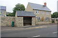 New bus shelter with plaque