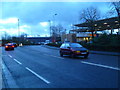 Water Lane looking towards the entrance to Farnham Trading Estate