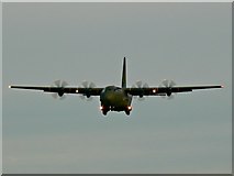 SP3006 : Lockheed C-130 Hercules on final approach, RAF Brize Norton by Brian Robert Marshall