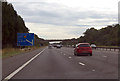 SU8256 : M3 eastbound, 1 mile to junction 4a by Julian P Guffogg