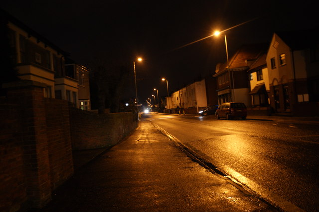 Brockhurst Road at night