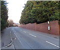 Long brick wall on the east side of Waterhall Road, Cardiff