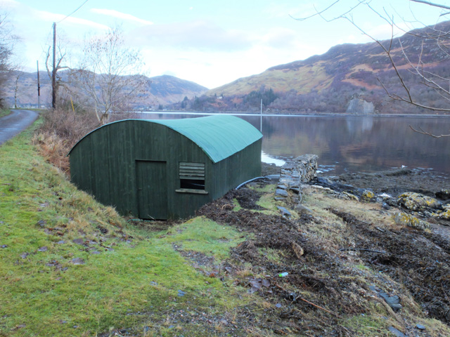 Boathouse on the shore of Loch Duich