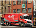 J3474 : Coca-Cola Scania lorry, Belfast by Albert Bridge