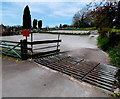 Sheep grid at a car park entrance in Bream