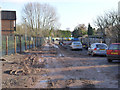 Trackbed preparation, looking east from Cator Lane