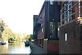 Flood proofed building by the River Medway