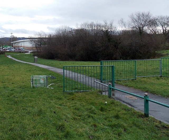 Abandoned Asda trolley about 200 metres from home, Caerphilly