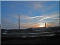 Sunset over Huntsman Tioxide, Chimney