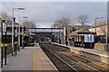 Along the platform, Rainhill railway station