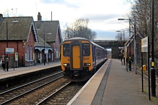 Northern Rail Class 156, 156487, Hough Green railway station