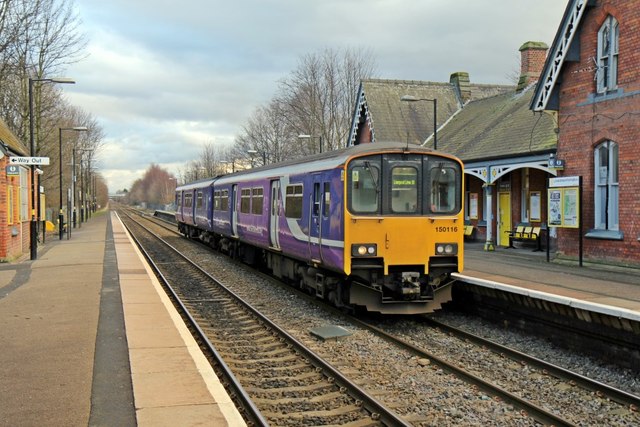 Northern Rail Class 150, 150116, Hough Green railway station