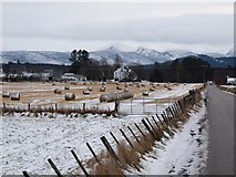 NH9921 : Stubble fields at Coulnakyle by Alan Reid