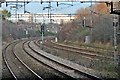 SJ3986 : Around the curve, West Allerton railway station by El Pollock
