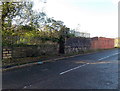 Remains of a railway bridge in Rogerstone, Newport