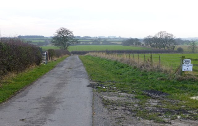 Private road to New Houses Farm