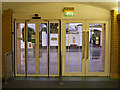 Looking out onto Boutport Street from the Green Lanes Shopping Centre