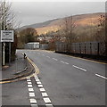 Mountain Ash boundary sign viewed from Miskin