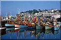 SX9256 : Brixham Harbour ca 1960 by Ronald Searle