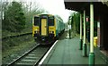 SO2073 : Llangunllo station - the train now departing from... by Peter Evans