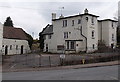 Fence enclosing The George in Mitcheldean