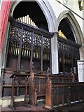 TL8741 : St. Peter's Church, Sudbury - choir stalls, parclose screen and organ by Mike Quinn