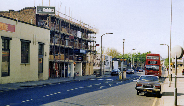 Entrance to Caledonian Road Underground station, 1984