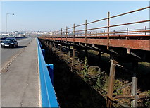 ST1166 : Parallel road and railway bridges, Barry Island by Jaggery