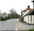 TM4385 : The A145 (London Road) past the Shadingfield Fox public house by Evelyn Simak