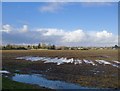 More rain on the way: fields north of Burnham Abbey, January 2014