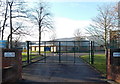 Entrance gates to Duffryn High School, Newport