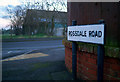 Street sign, Rossdale Road, Bangor