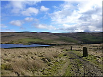SD9613 : Lonely gateposts on the Rochdale Way by Raymond Knapman