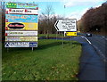 Colourful name sign near the entrance to Cwm Cynon Business Park, Penrhiwceiber