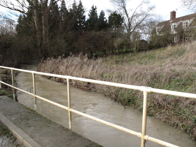 Un-named stream by Brook Green, Hawstead