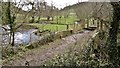 Footbridge across River Amber at Ashover