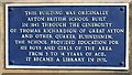 Plaque on the Library