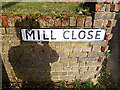 Mill Close sign