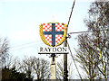 TM0538 : Raydon Village sign by Geographer